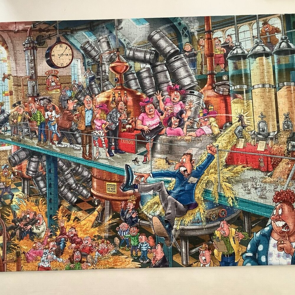 Wasgij Mystery Puzzle 21, Trouble Brewing! 1000 pieces, Excellent Condition